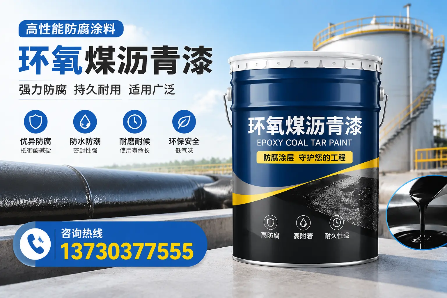环氧煤沥青漆的耐久性分析，适合通化的使用场景